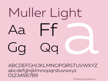 Muller Light Version 1.000;PS 001.000;hotconv 1.0.88;makeotf.lib2.5.64775图片样张