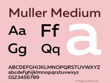 Muller Medium Version 1.000;PS 001.000;hotconv 1.0.88;makeotf.lib2.5.64775图片样张