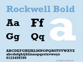 Rockwell Bold 001.000图片样张