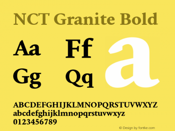 NCT Granite Bold Version 1.000图片样张