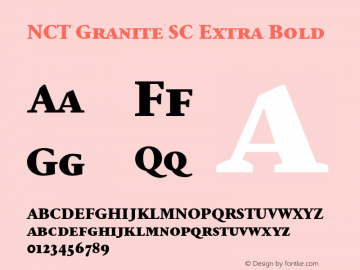 NCT Granite SC Extra Bold Version 1.000图片样张