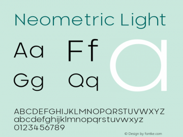 Neometric Alt Light Version 1.000;PS 001.000;hotconv 1.0.88;makeotf.lib2.5.64775;YWFTv17图片样张