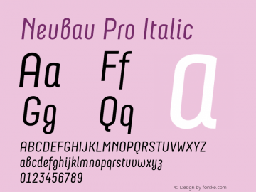 NeubauPro-Italic Version 2.000图片样张