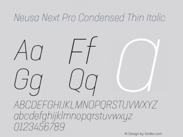 NeusaNextPro-CondThinIta Version 1.002图片样张