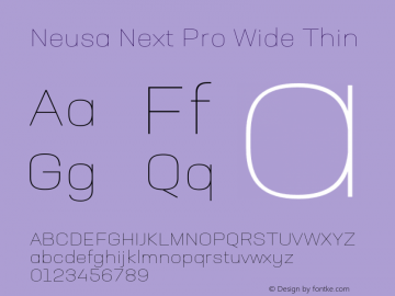 NeusaNextPro-WideThin Version 1.002图片样张