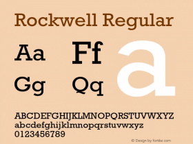 Rockwell Regular 001.000图片样张