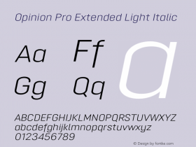 Opinion Pro Extended Light Italic Version 1.000图片样张