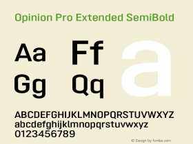 Opinion Pro Extended SemiBold Version 1.000图片样张