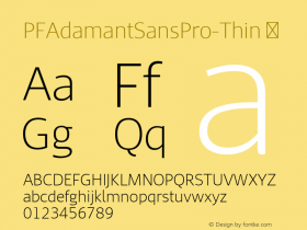 ☞PFAdamantSansPro-Thin Version 1.000;com.myfonts.easy.parachute.pf-adamant-sans-pro.thin.wfkit2.version.4u4U图片样张