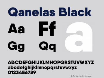 Qanelas-Black Version 1.000;PS 001.000;hotconv 1.0.88;makeotf.lib2.5.64775图片样张