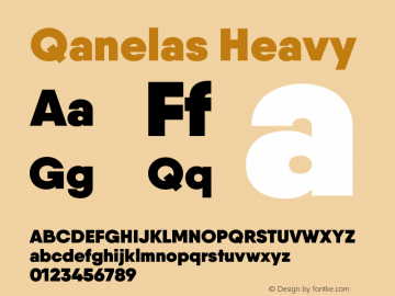 Qanelas-Heavy Version 1.000;PS 001.000;hotconv 1.0.88;makeotf.lib2.5.64775图片样张