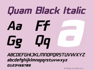 Quam-BlackItalic 1.000图片样张