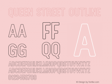QueenStreet-Outline Version 1.000;PS 001.001;hotconv 1.0.56图片样张