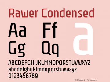 Rawer-Condensed Version 1.000 | wf jerry图片样张