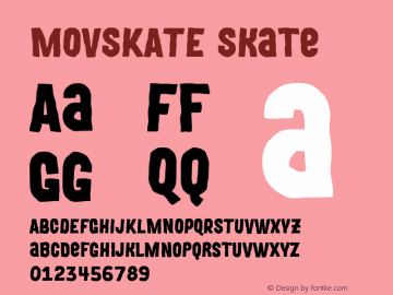 MOVSKATE-Skate Version 1.001;PS 001.001;hotconv 1.0.88;makeotf.lib2.5.64775图片样张