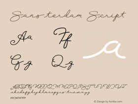 Sansterdam Script Version 1.002;Fontself Maker 3.0.0-3图片样张