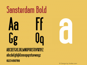 Sansterdam-Bold Version 1.002;Fontself Maker 3.0.0-3图片样张