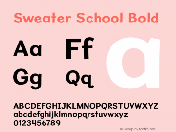 SweaterSchoolRg-Bold Version 1.100图片样张