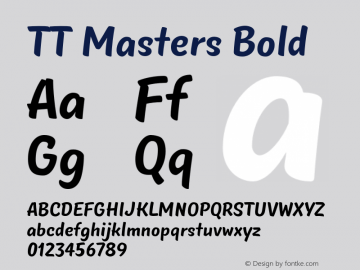 TTMasters-Bold Version 1.000图片样张