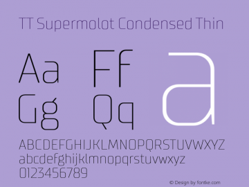 TTSupermolotCondensed-Thin Version 1.000图片样张