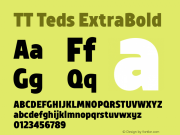 TT Teds ExtraBold Version 1.000; ttfautohint (v1.5)图片样张