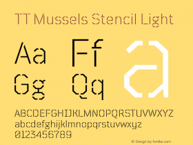 TT Mussels Stencil Light Version 1.000图片样张