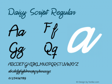 Daisy Script Regular Version 1.0图片样张