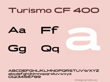TurismoCF-400 Version 1.000;PS 001.000;hotconv 1.0.88;makeotf.lib2.5.64775图片样张
