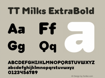 TTMilks-ExtraBold Version 1.000图片样张