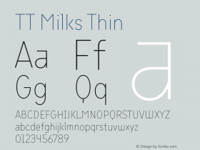 TTMilks-Thin Version 1.000图片样张