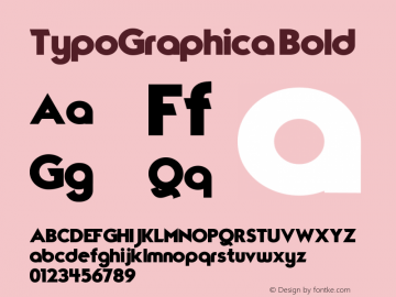 TypoGraphica Bold Version 3.00 March 7, 2016图片样张