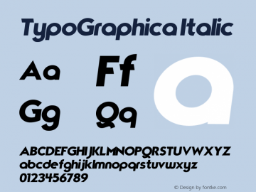 TypoGraphica Italic Version 3.00 March 7, 2016图片样张