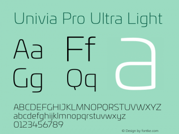 UniviaPro-UltraLight Version 1.000图片样张