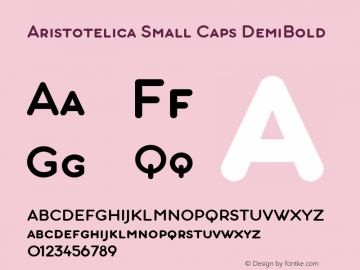 Aristotelica Small Caps DemBd 1.000图片样张