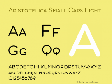 Aristotelica Small Caps Light 1.000图片样张