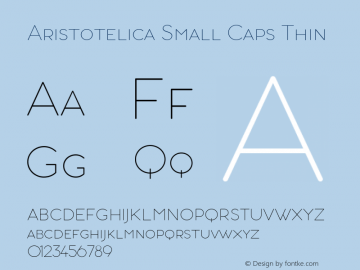 Aristotelica Small Caps Thin 1.000图片样张