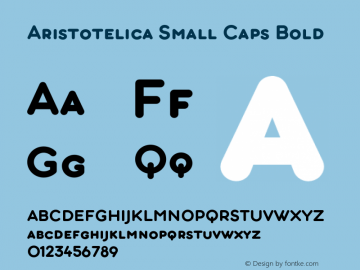 AristotelicaSmallCaps-Bold 1.000图片样张