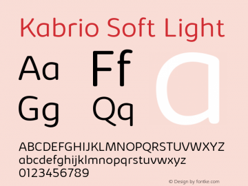 Kabrio Soft Light Version 1.000图片样张