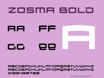 ZosmaRg-Bold Version 2.000图片样张