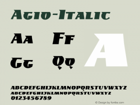 ☞Agio-Italic Version 001.001 ;com.myfonts.easy.gaslight.agio.italic.wfkit2.version.4wK2图片样张