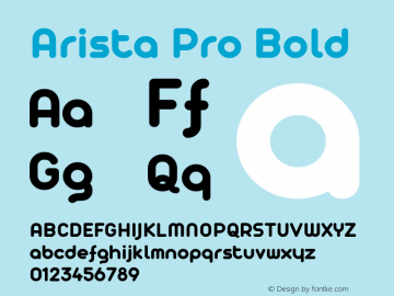 Arista Pro Bold Version 1.000图片样张