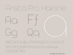 Arista Pro Hairline Version 1.000图片样张