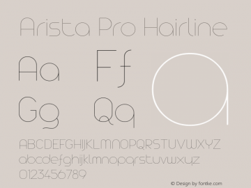 Arista Pro Hairline Version 1.000图片样张