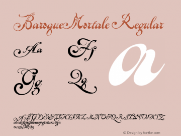 BaroqueMortale Version 1.006;com.myfonts.easy.letterheadrussia.baroque-mortale.regular.wfkit2.version.3Fmr图片样张