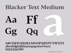 BlackerText-Medium Version 1.0 | w-rip DC20180110图片样张