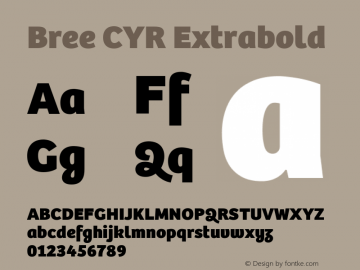 Bree CYR Extrabold Version 2.000;hotconv 1.0.109;makeotfexe 2.5.65593图片样张