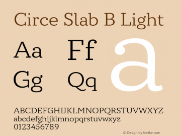 CirceSlabB-Light Version 1.000图片样张
