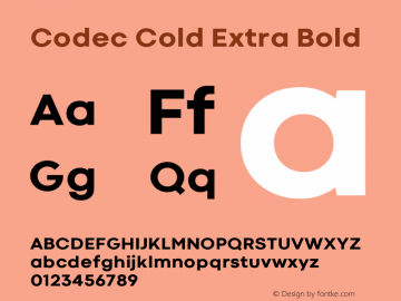 Codec Cold Extra Bold 1.000图片样张