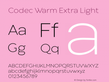 Codec Warm Extra Light 1.000图片样张