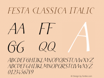 Festa Classica Italic Version 1.000图片样张